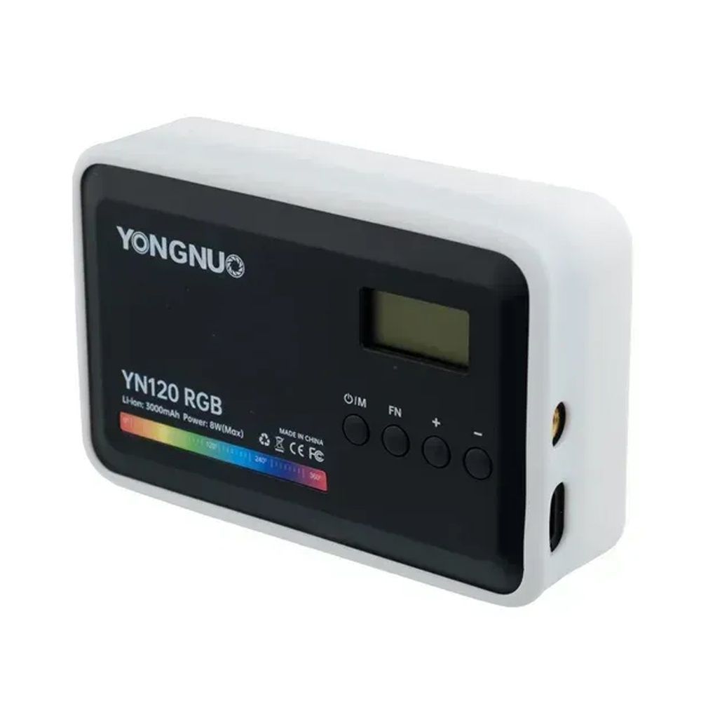 Світло Yongnuo YN120 RGB, 3000 mAh, CRI 95+, 2500&ndash;9900K без штативу для точної роботи зі світлом, студії та креативної зйомки 2180 фото