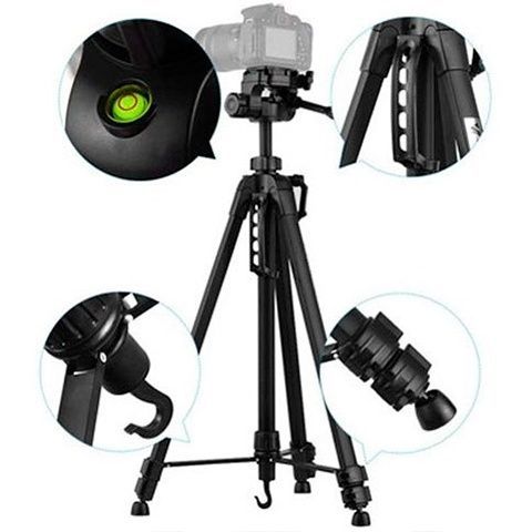 Штатив-тринога WT-3520 PRO 1,46 м для телефону, камери та фотоапарата з пультом і чохлом 1100 фото
