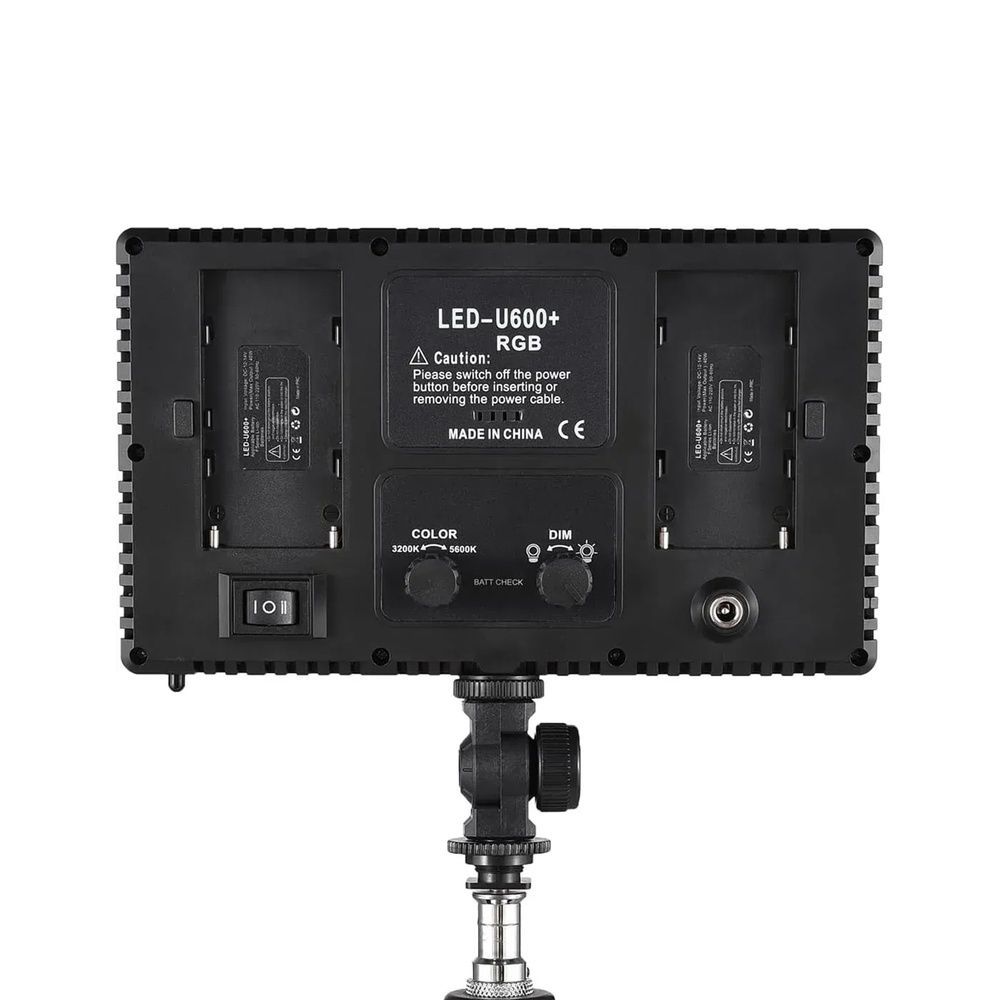 Відео-світло U600 RGB 354 LED 3200&ndash;6500K без штативу, з пультом та ефектами для креативної зйомки, соцмереж і відеоконтенту 2080 фото