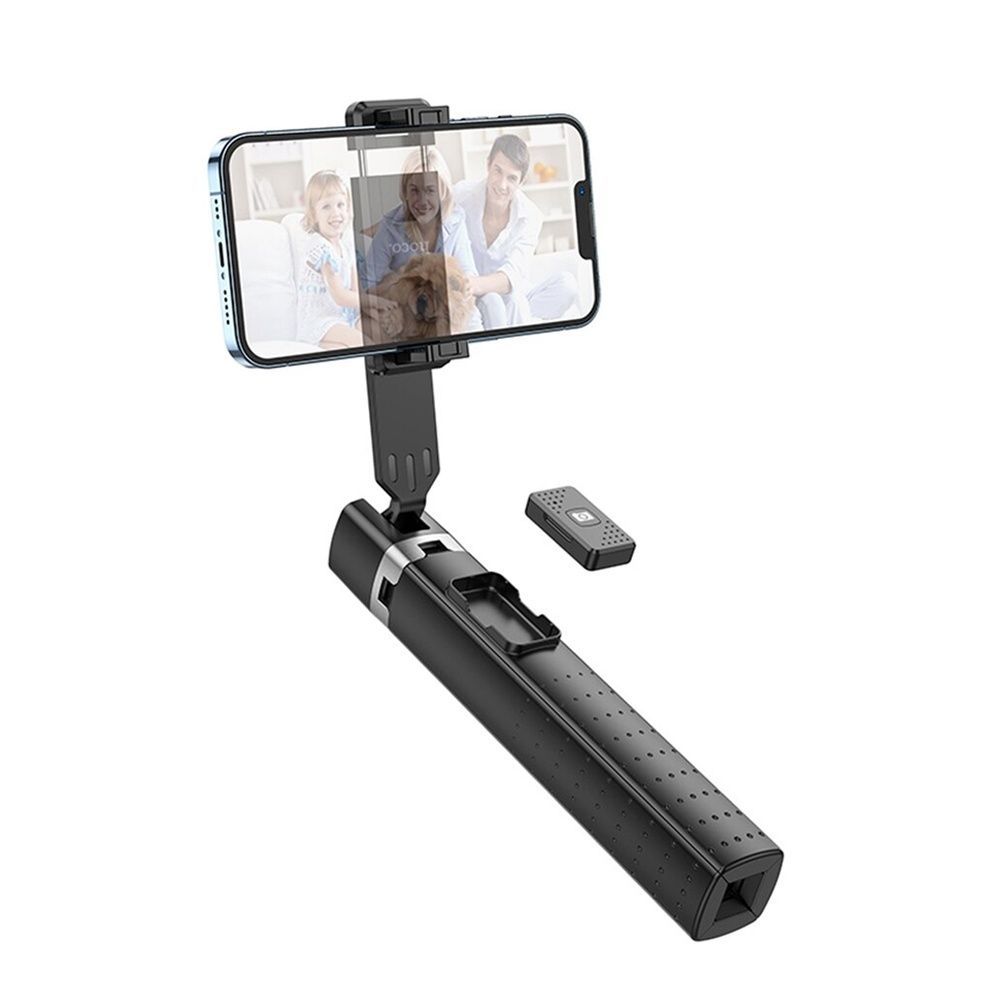 Квадропод для телефона Hoco K-18 1 м с Bluetooth-пультом и держателем черный для съемки и стримов 1040 фото