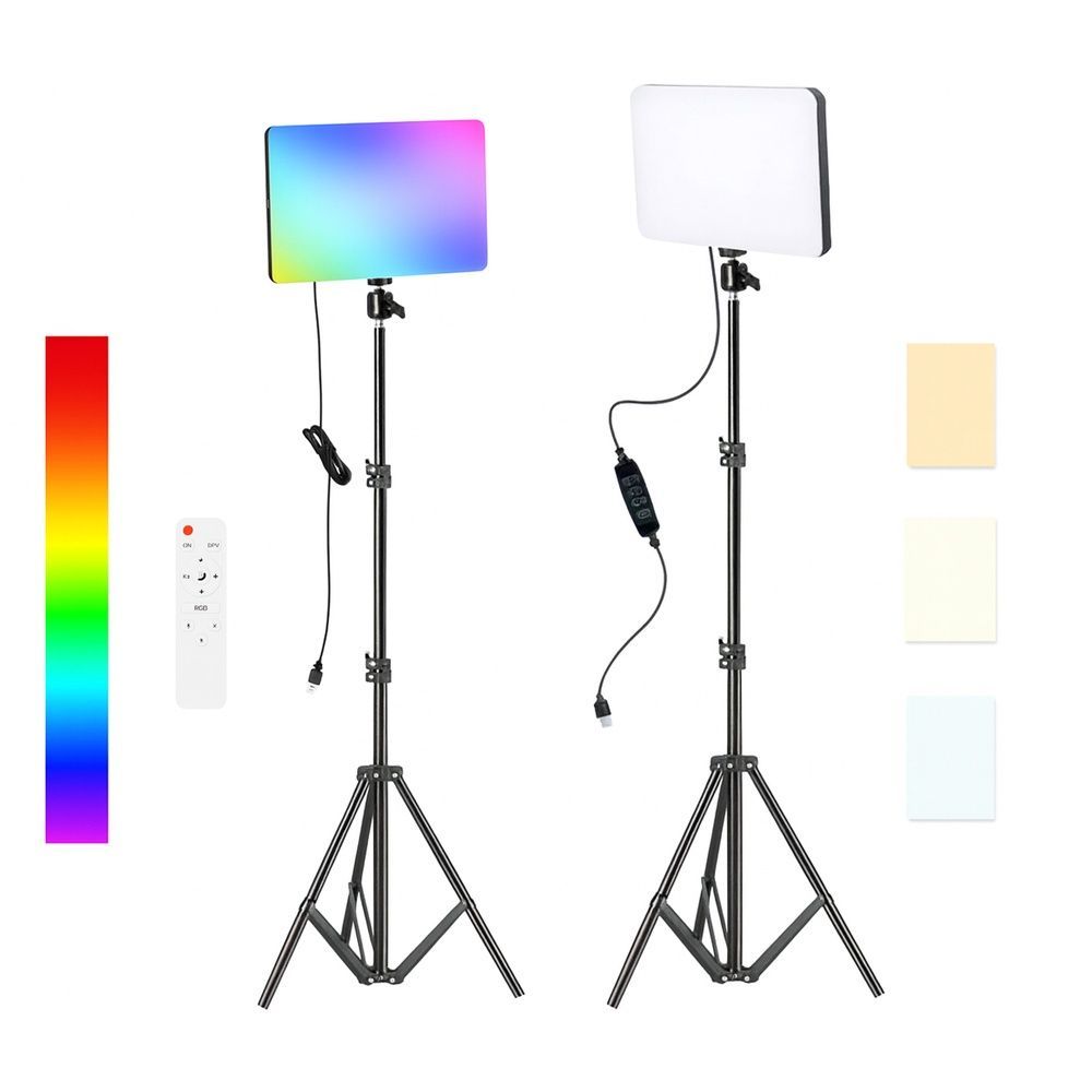 Набір Double Light (2&times;30 Вт PL-26 + PM-26 RGB) зі стандартними штативами 70&ndash;210 см, для контенту та зйомки 5070 фото