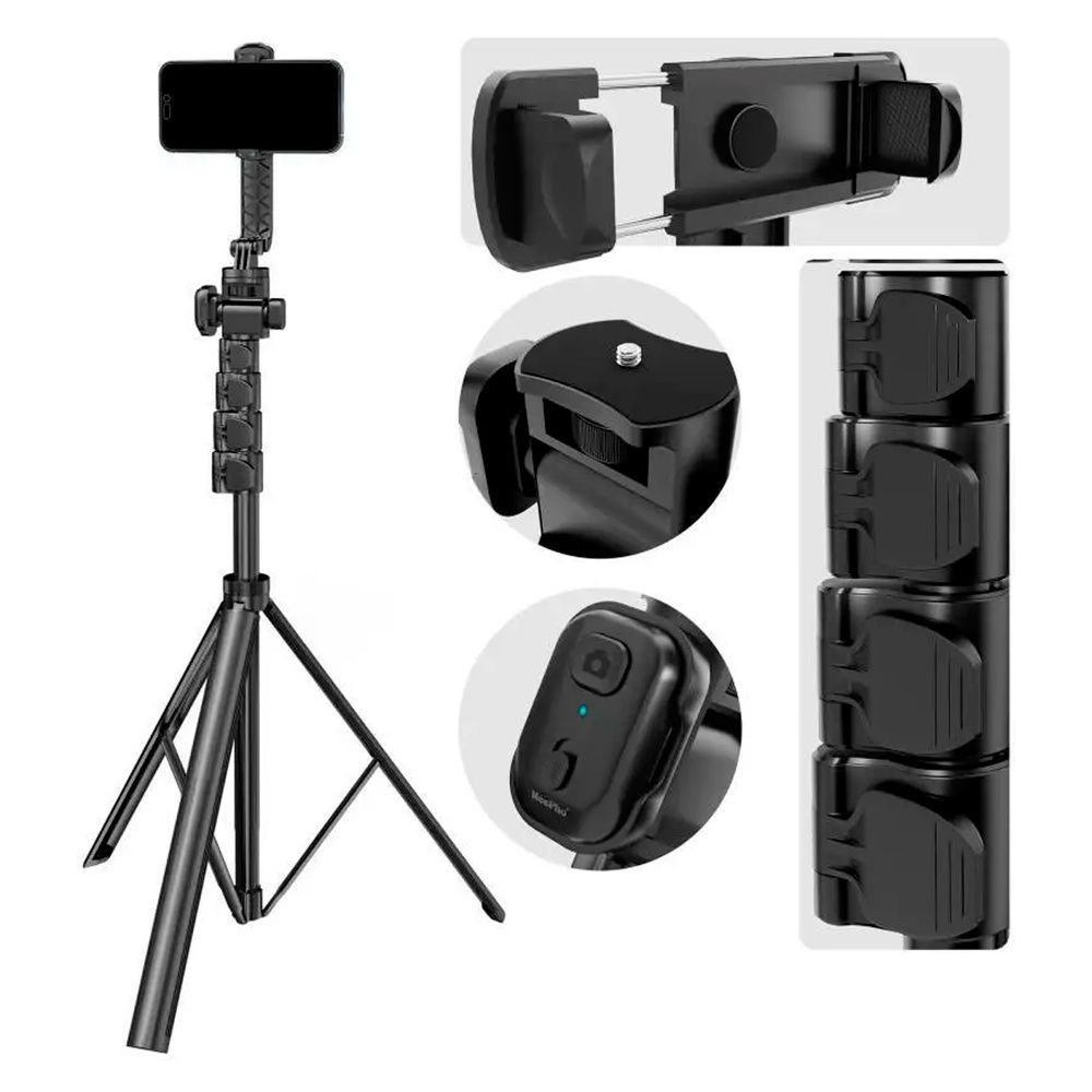 Монопод-штатив NeePho NP-Z3 1,8 м 2в1 для смартфона та камери 1/4" з чохлом для зйомки і стримів 1420 фото