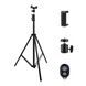 Студійний штатив для телефону 2,1 м зі стандартним штативом, з пультом і тримачем 1/4&Prime; для зйомки, стримів та контенту 5060 фото 3
