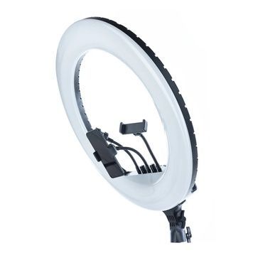 Кільцева лампа RL-21 54 см 65 Вт 560 LED без штативу, з пультом і тримачами для телефону, для макіяжу, блогінгу та студійної зйомки 2030 фото