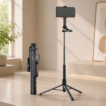 Монопод-штатив K-28 1,75 м 2в1 з Bluetooth-пультом і тримачем для телефону для зйомки та стримів 1220 фото