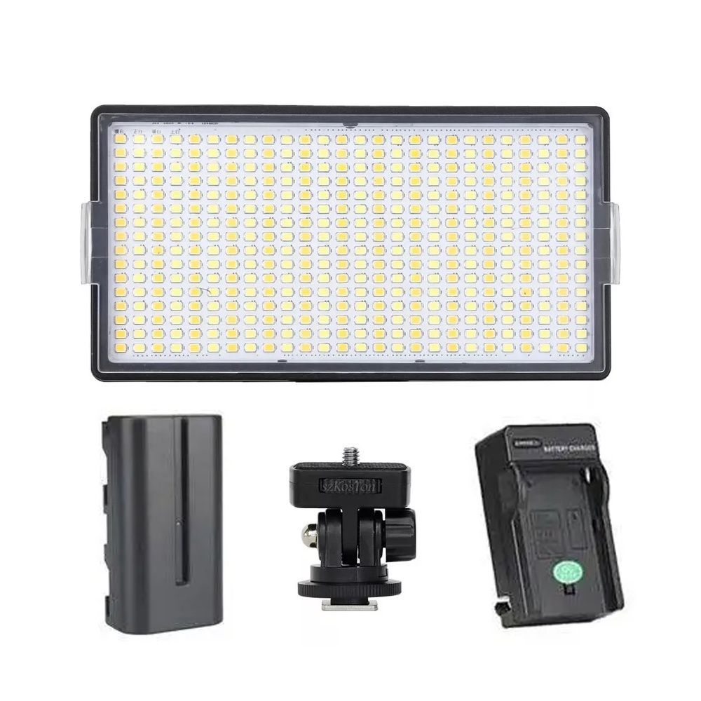 Видео-свет LED Max-30 30 Вт 416 LED CRI 90+ 3200&ndash;5600K без штатива, с аккумулятором для автономной съемки, выездных проектов и контента 2350 фото