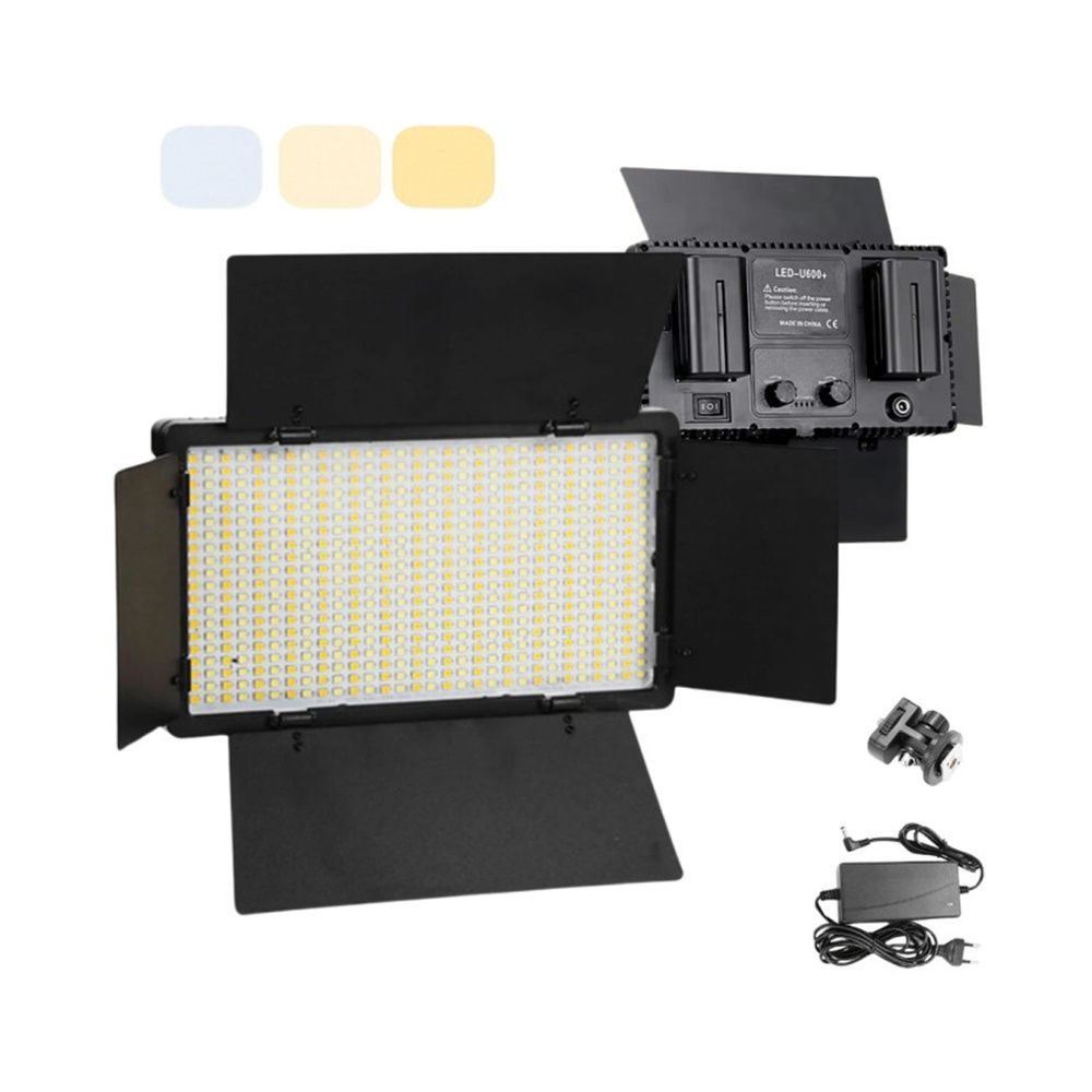 Відео-світло LED U600 40 Вт 640 LED CRI 95+ 3200&ndash;6500K без штативу, з пультом для відеозйомки, інтерв&rsquo;ю та експертного контенту 2100 фото